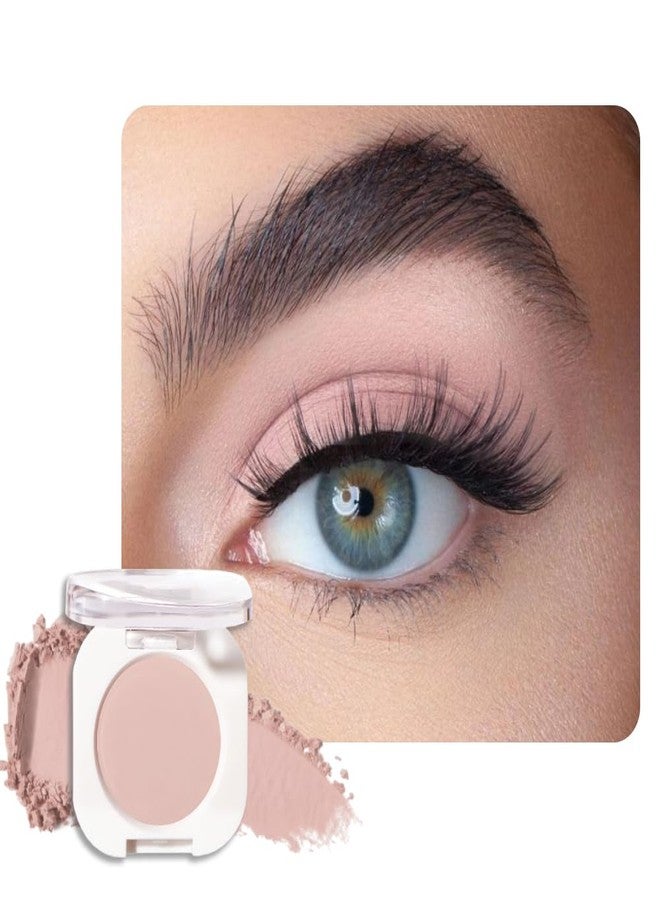 QIDSTERS Nude Pink Matte Single Eyeshadow, Lightweight Blendable Mini Eye Shadow for Older Women, Monochrome Eyeshadow Palette Makeup Pigmented Waterproof, Vegan & Cruelty-Free, 19 - Image 1